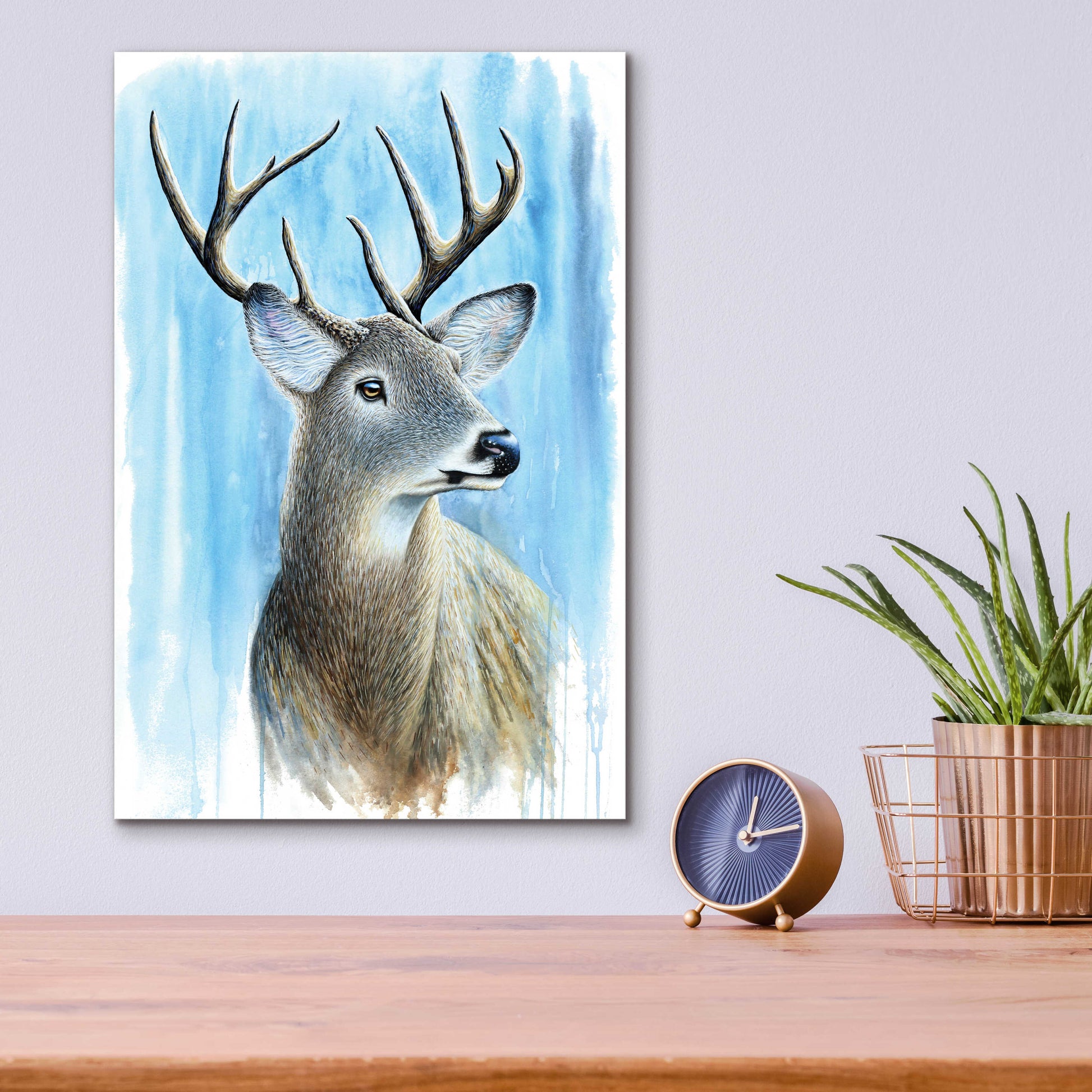 Epic Art 'Buck' by Michelle Faber, Acrylic Glass Wall Art,12x16