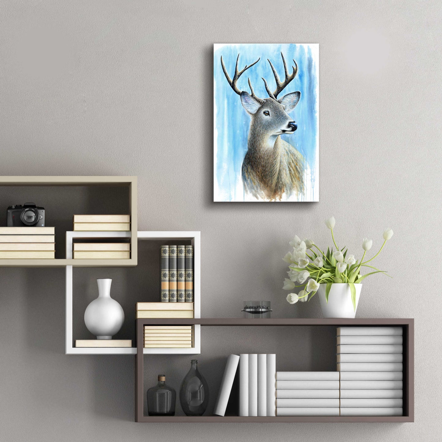 Epic Art 'Buck' by Michelle Faber, Acrylic Glass Wall Art,16x24