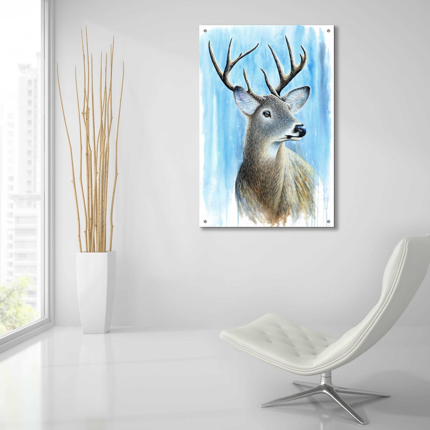 Epic Art 'Buck' by Michelle Faber, Acrylic Glass Wall Art,24x36