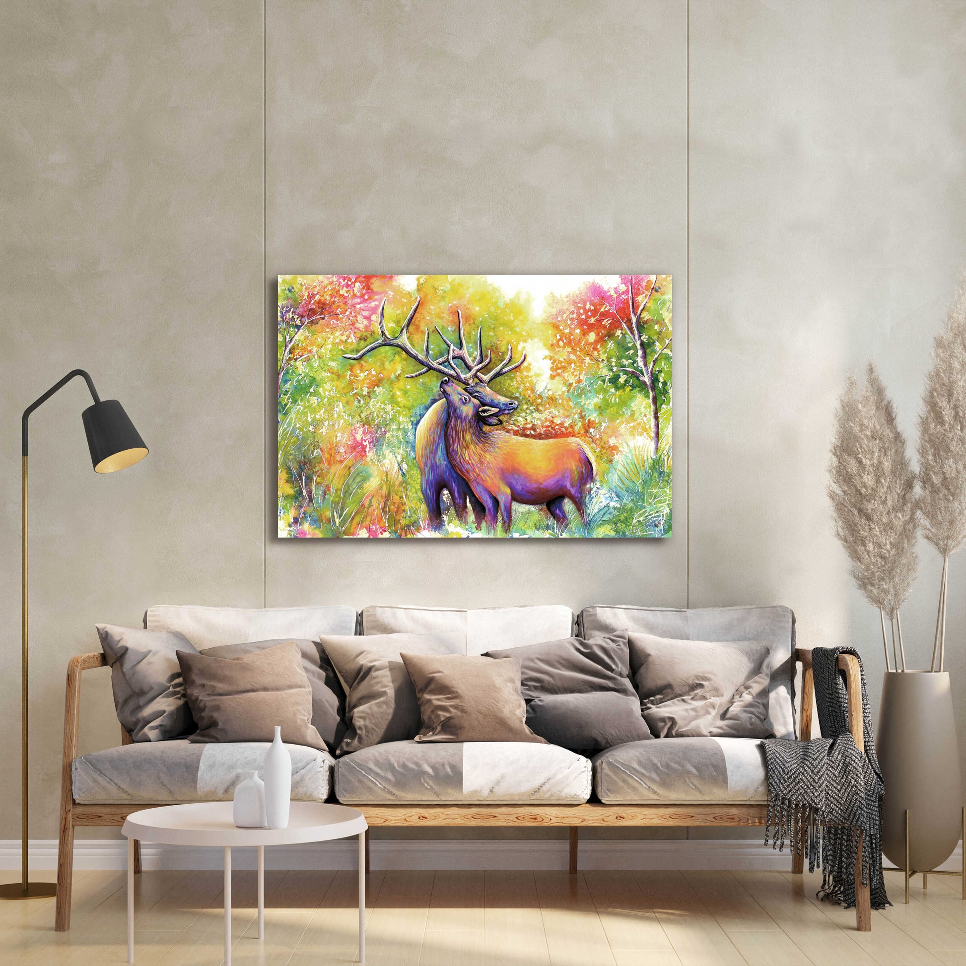 Epic Art 'Elk Love' by Michelle Faber, Acrylic Glass Wall Art,36x24