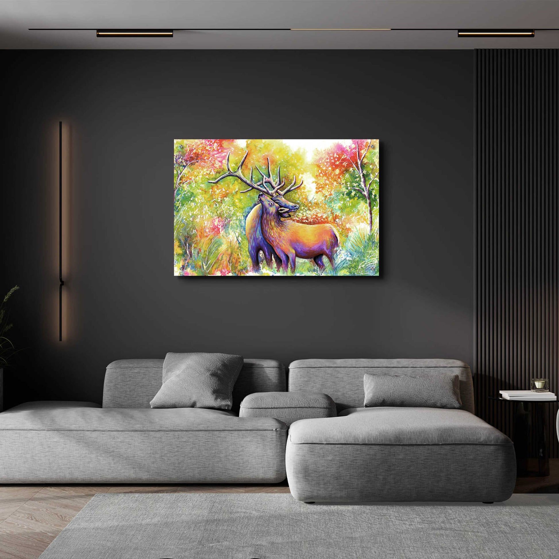 Epic Art 'Elk Love' by Michelle Faber, Acrylic Glass Wall Art,36x24