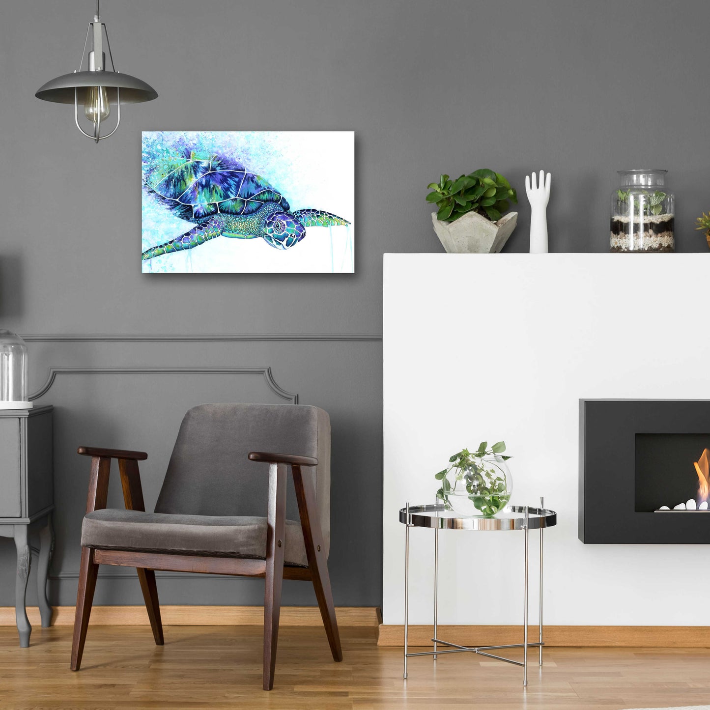 Epic Art 'Sea Turtle' by Michelle Faber, Acrylic Glass Wall Art,24x16