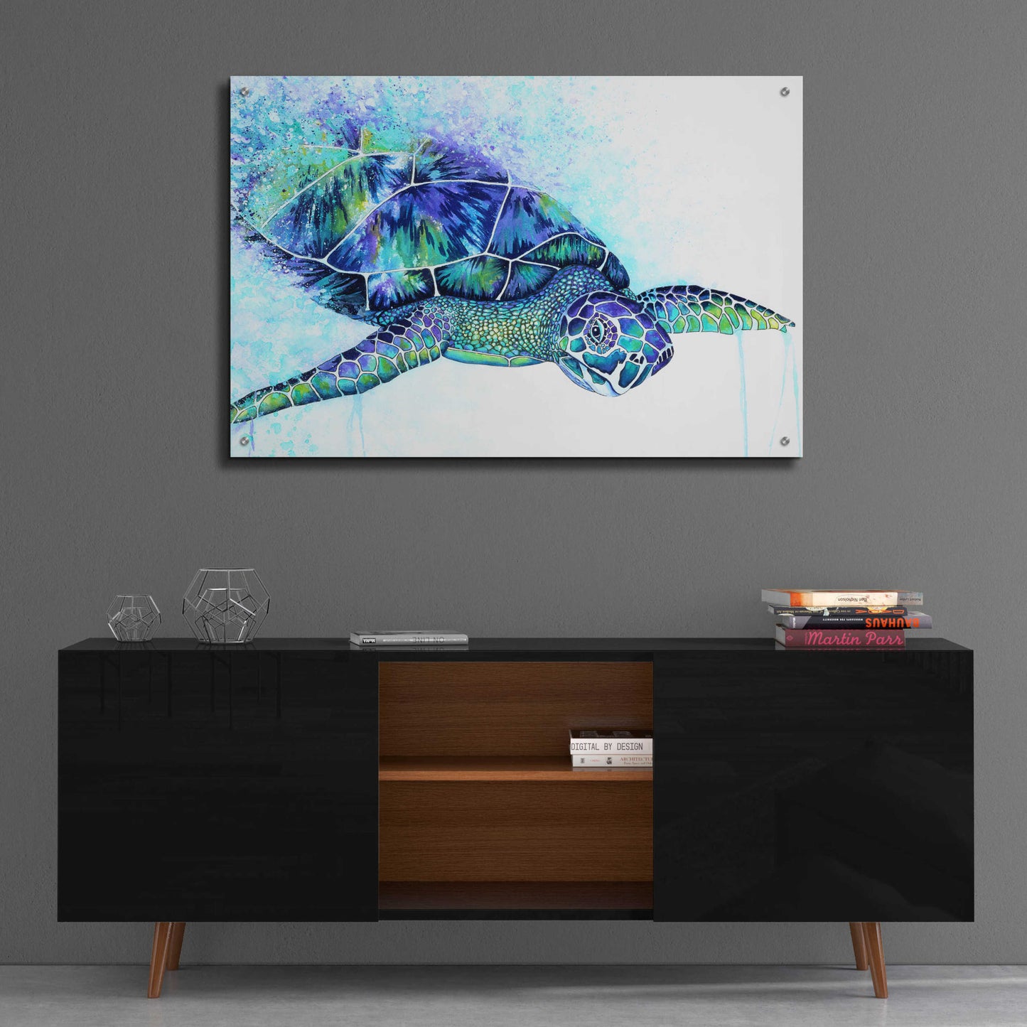 Epic Art 'Sea Turtle' by Michelle Faber, Acrylic Glass Wall Art,36x24