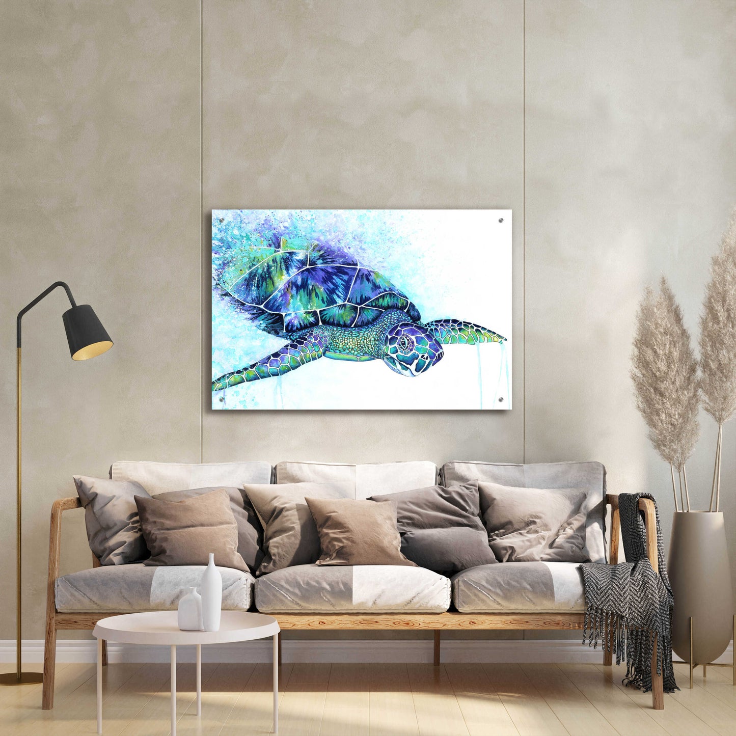 Epic Art 'Sea Turtle' by Michelle Faber, Acrylic Glass Wall Art,36x24