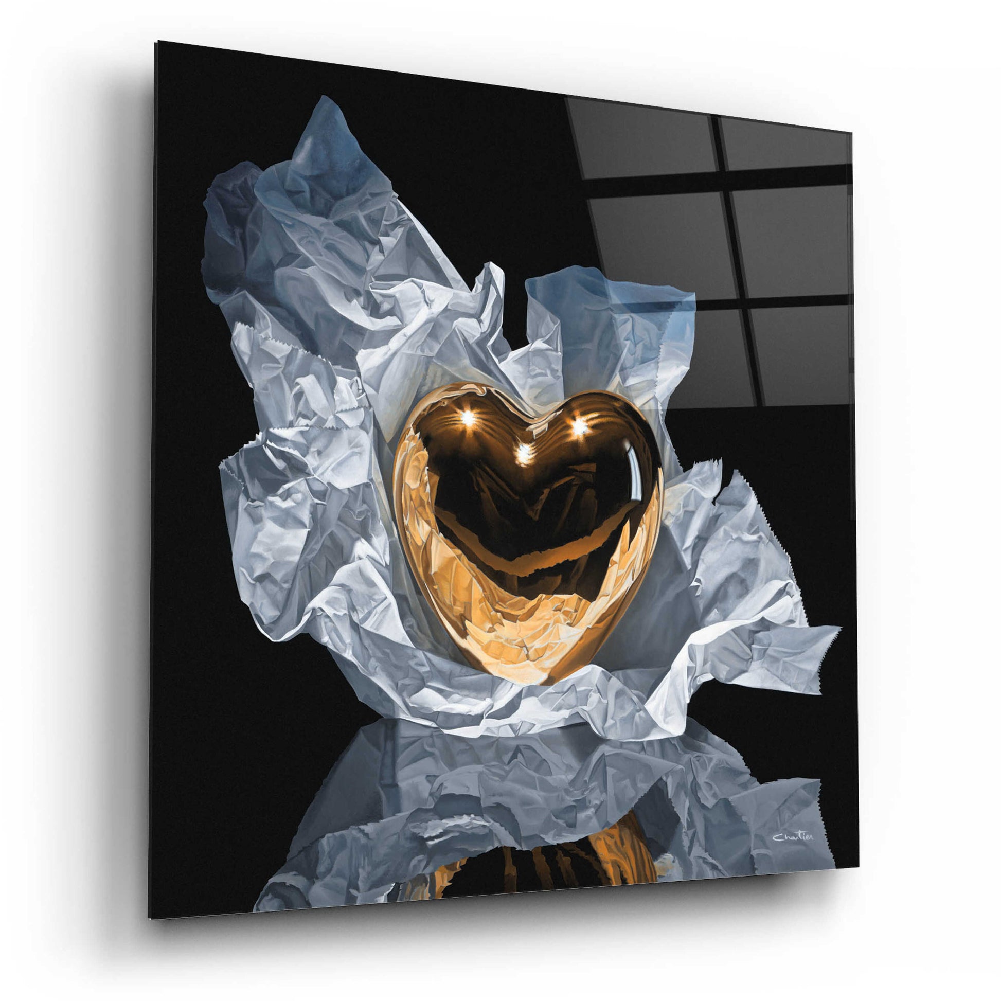 Epic Art 'Heart Of Gold' by Francois Chartier, Acrylic Glass Wall Art,12x12