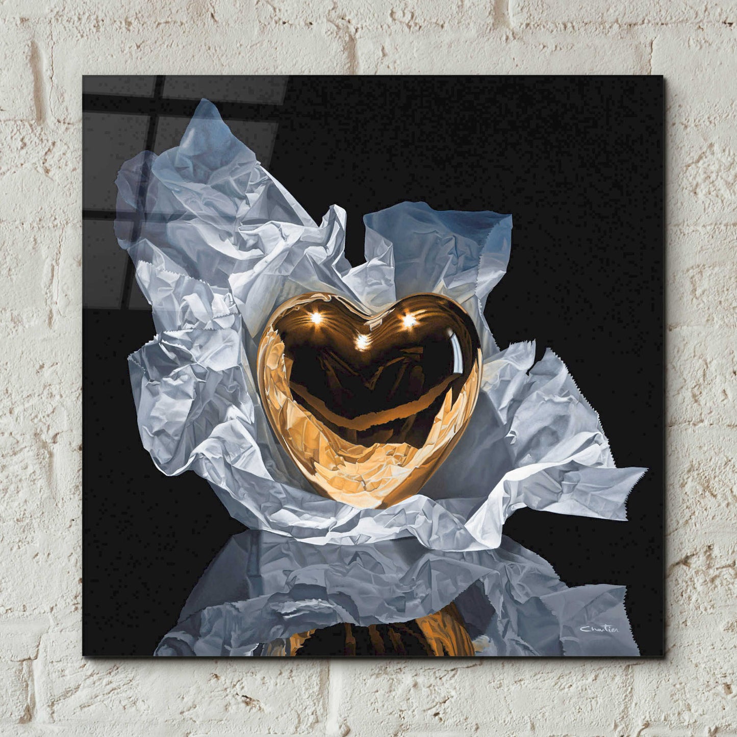 Epic Art 'Heart Of Gold' by Francois Chartier, Acrylic Glass Wall Art,12x12