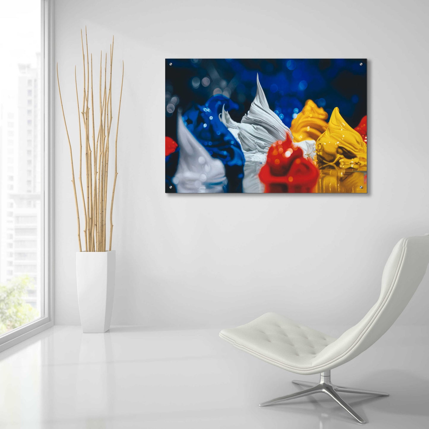 Epic Art 'Primary Color' by Francois Chartier, Acrylic Glass Wall Art,36x24