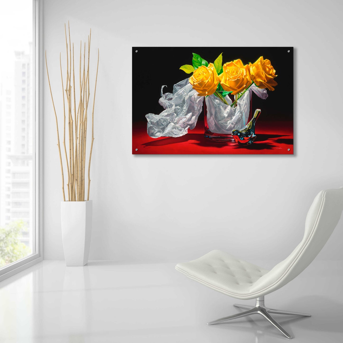 Epic Art 'Yellow Dream' by Francois Chartier, Acrylic Glass Wall Art,36x24