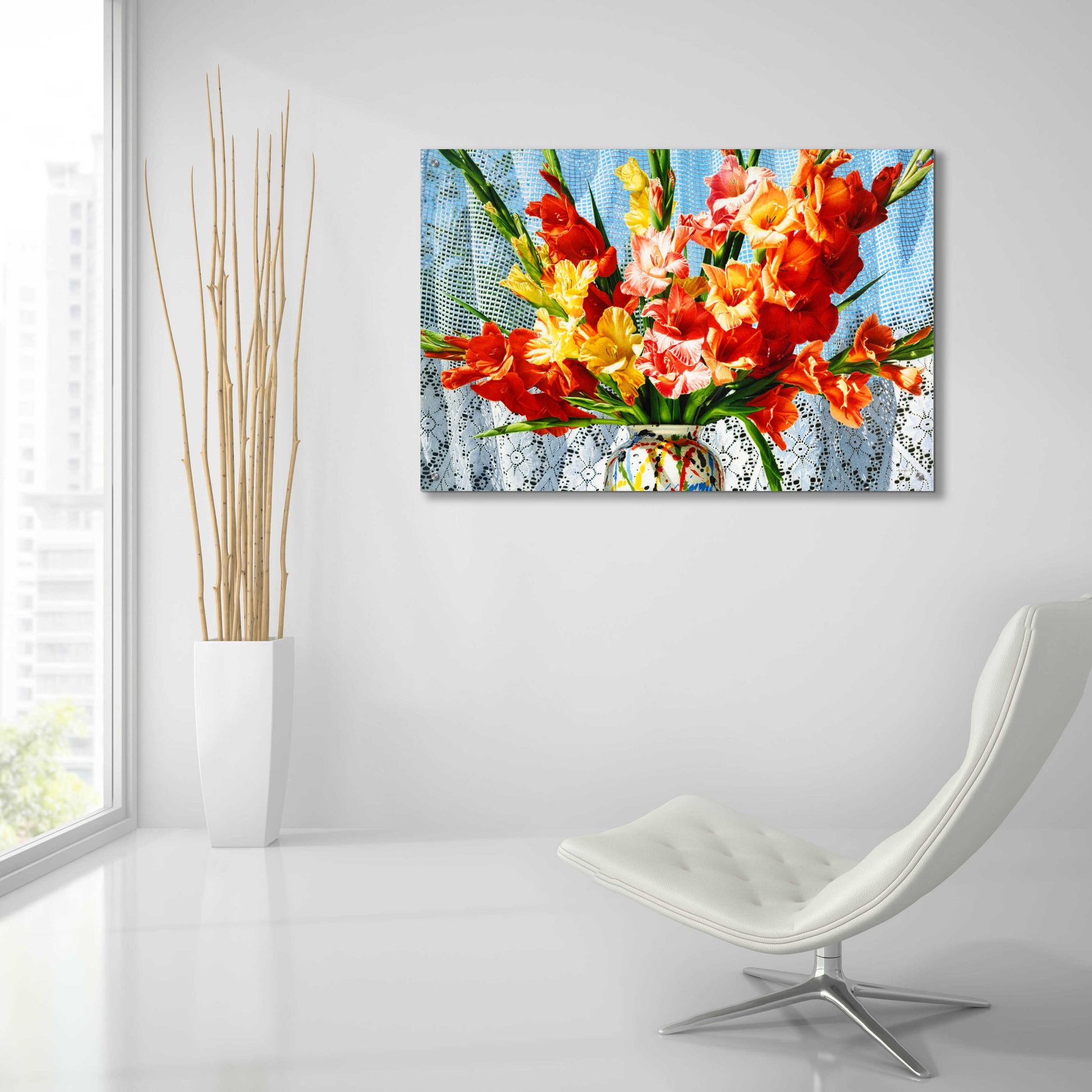 Epic Art 'Fireworks' by Francois Chartier, Acrylic Glass Wall Art,36x24