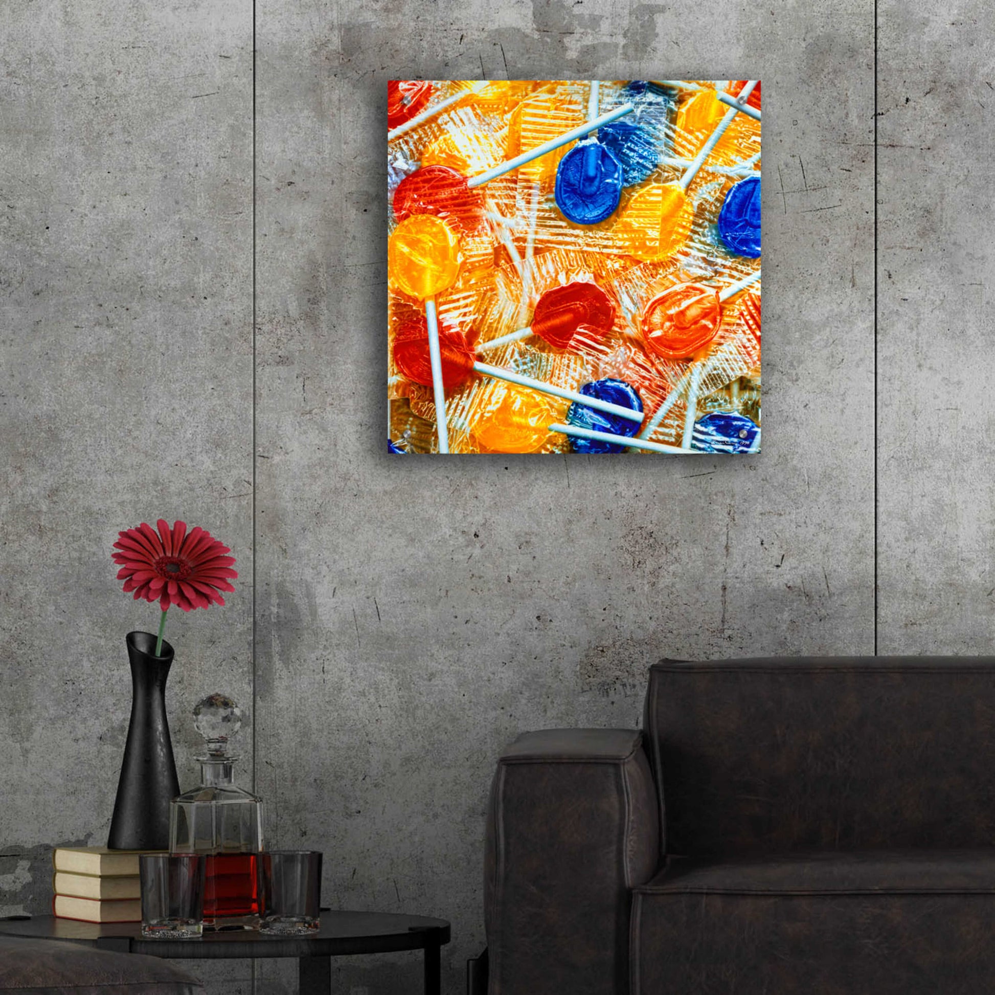 Epic Art 'Lollipops' by Francois Chartier, Acrylic Glass Wall Art,24x24