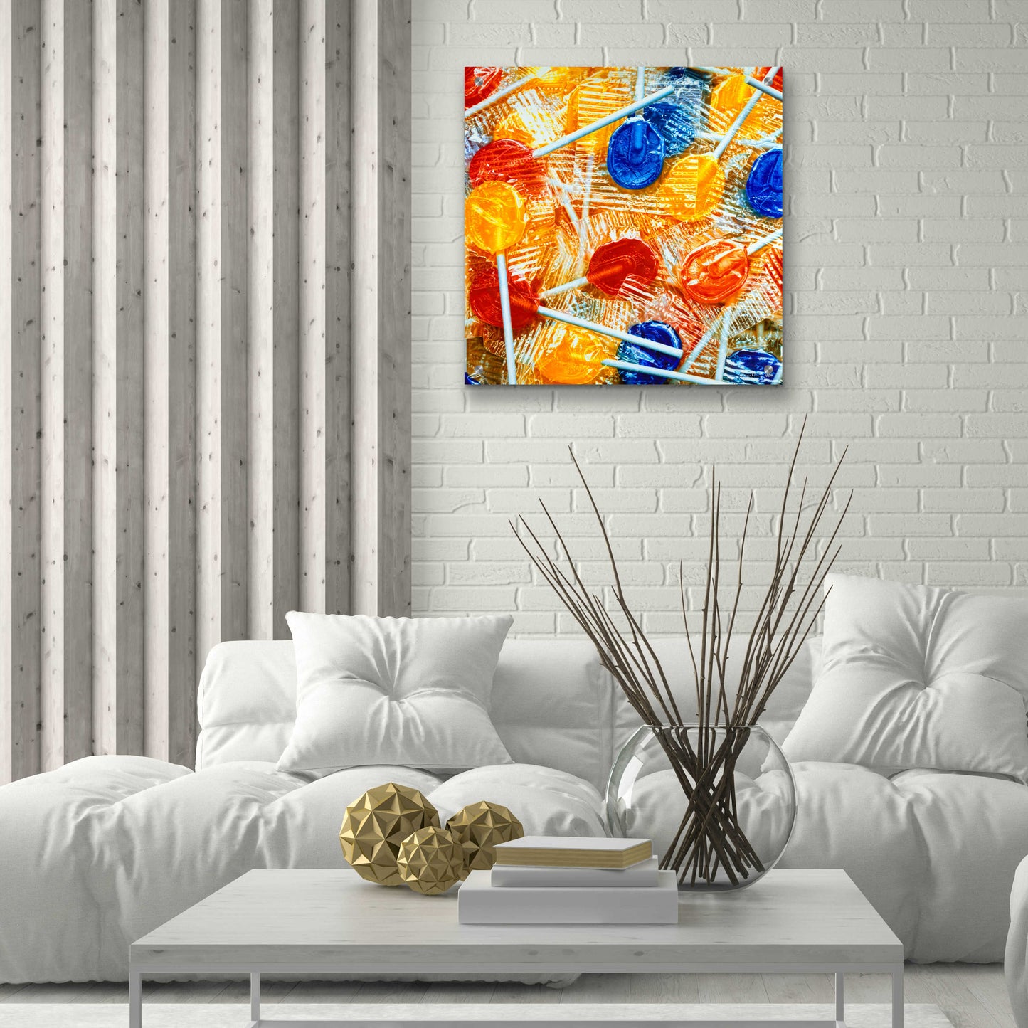 Epic Art 'Lollipops' by Francois Chartier, Acrylic Glass Wall Art,24x24