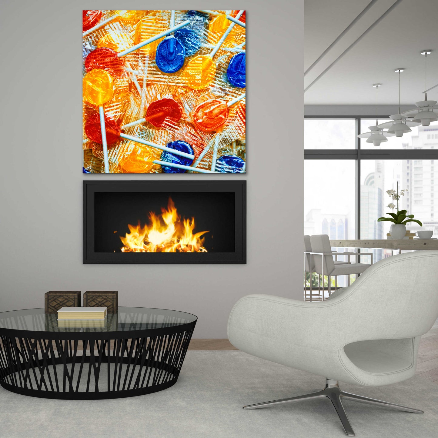 Epic Art 'Lollipops' by Francois Chartier, Acrylic Glass Wall Art,36x36