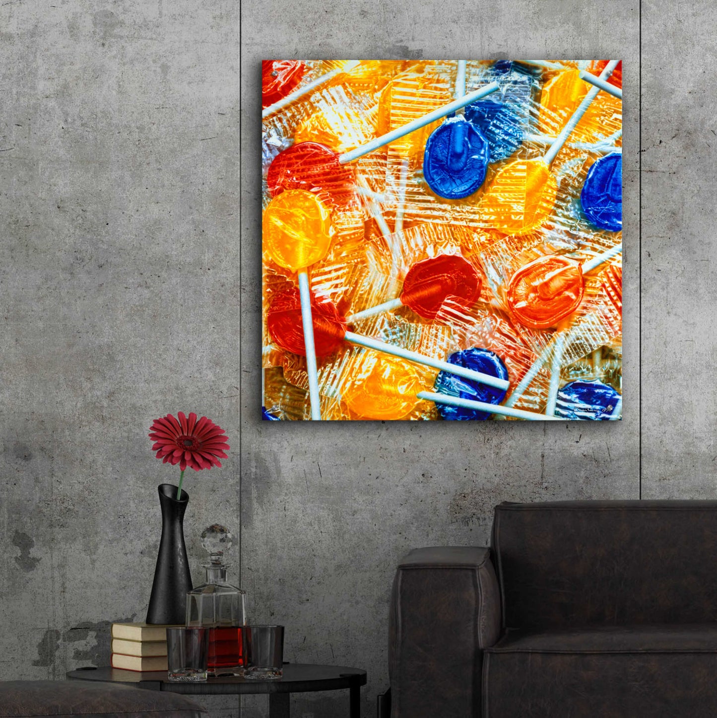 Epic Art 'Lollipops' by Francois Chartier, Acrylic Glass Wall Art,36x36