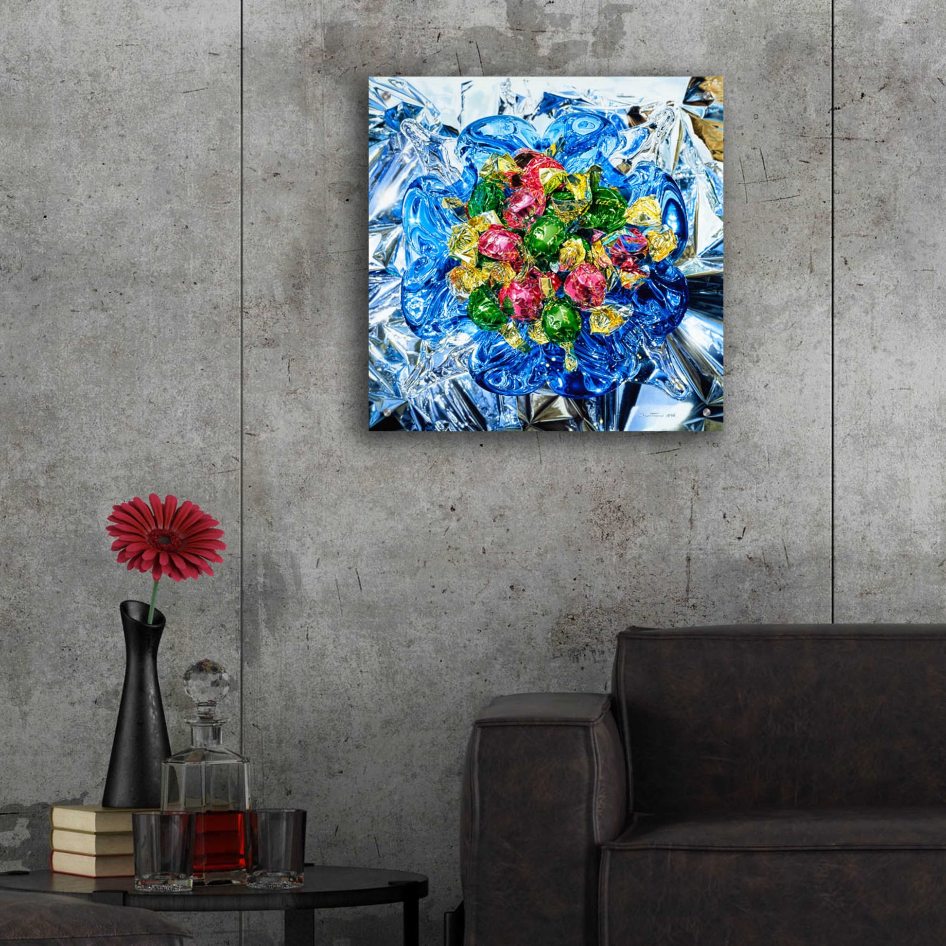 Epic Art 'Rhapsodie in Blue' by Francois Chartier, Acrylic Glass Wall Art,24x24