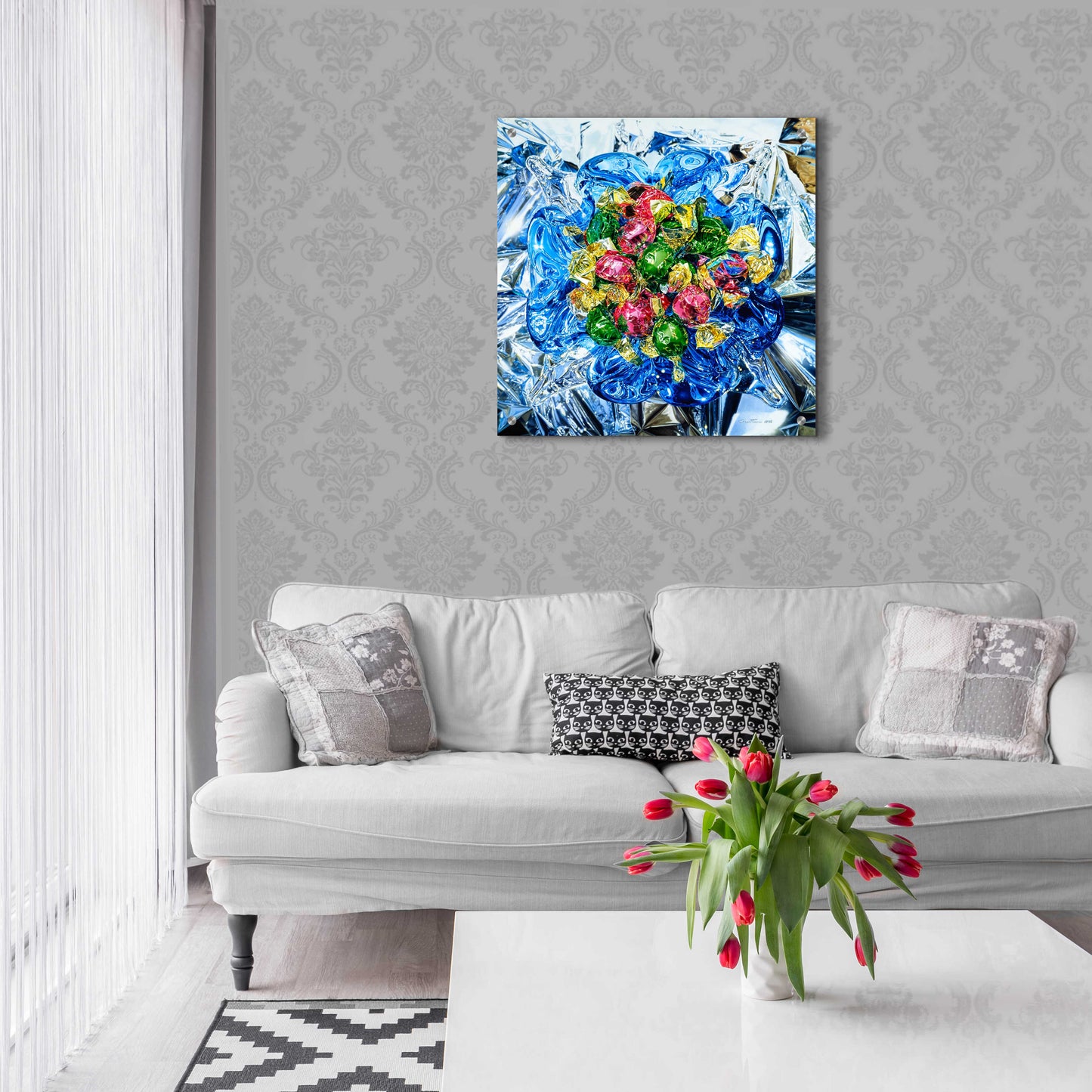 Epic Art 'Rhapsodie in Blue' by Francois Chartier, Acrylic Glass Wall Art,24x24