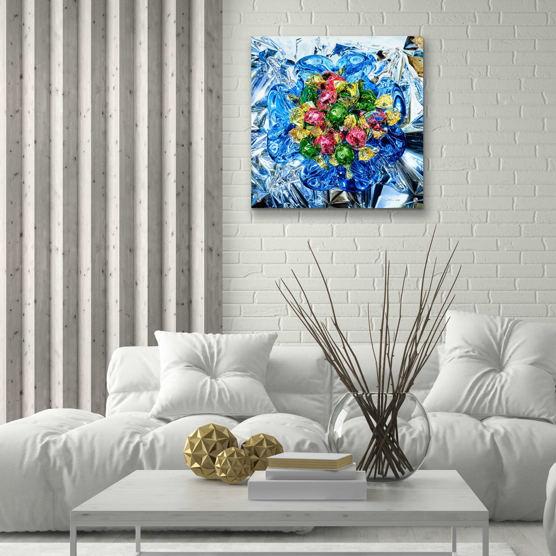 Epic Art 'Rhapsodie in Blue' by Francois Chartier, Acrylic Glass Wall Art,24x24