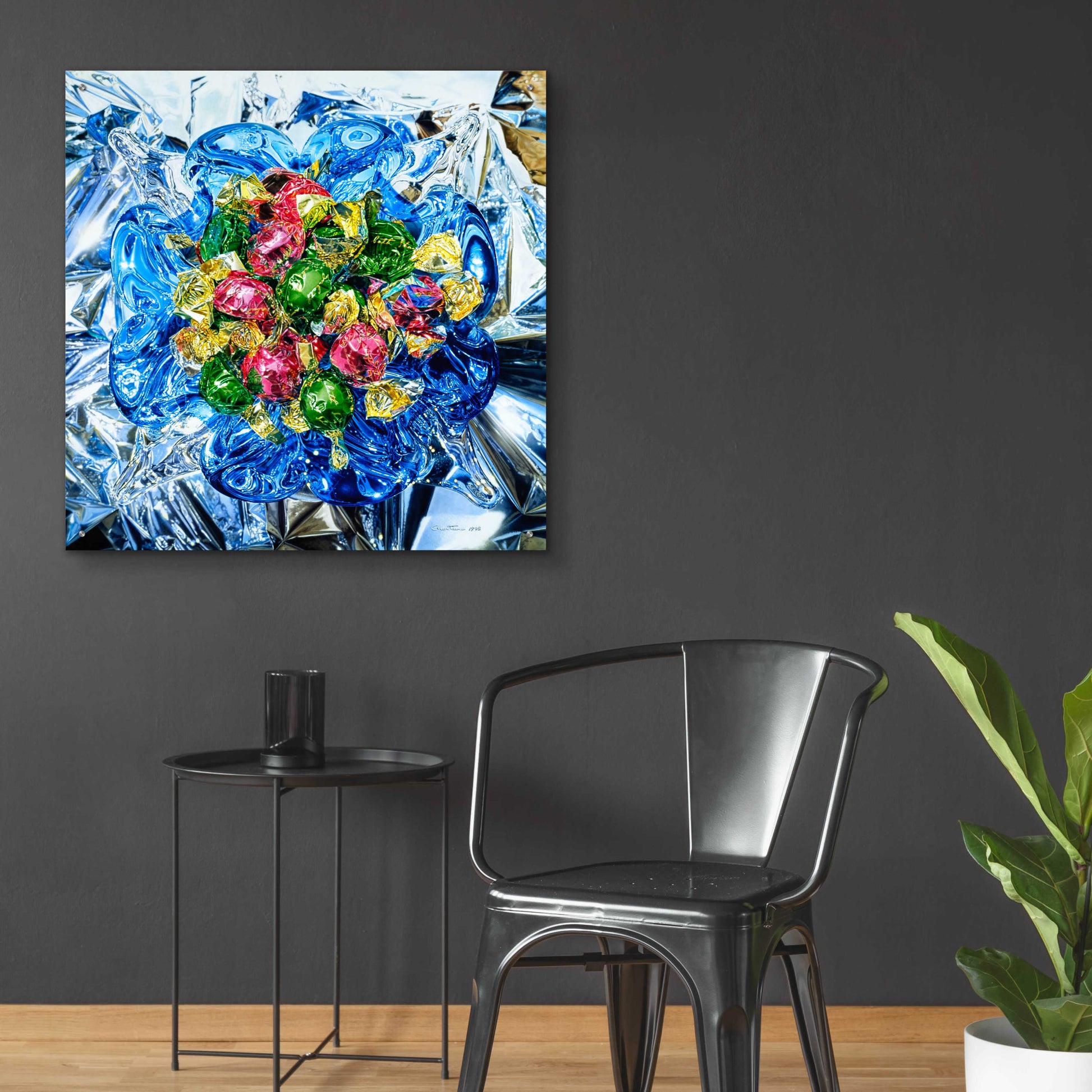 Epic Art 'Rhapsodie in Blue' by Francois Chartier, Acrylic Glass Wall Art,36x36