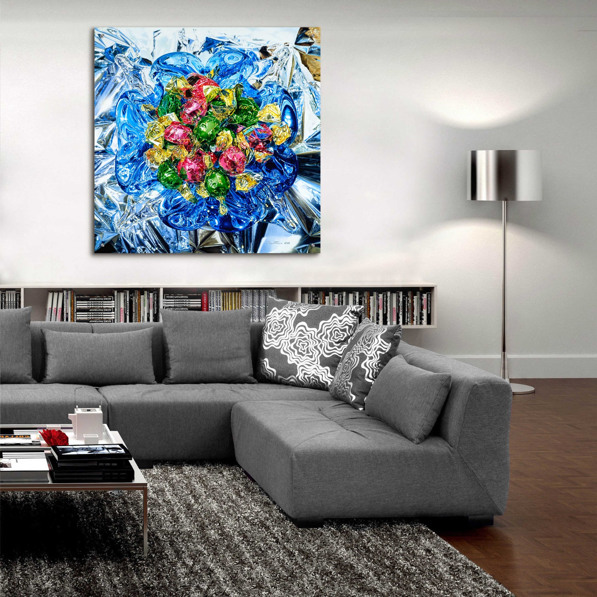 Epic Art 'Rhapsodie in Blue' by Francois Chartier, Acrylic Glass Wall Art,36x36