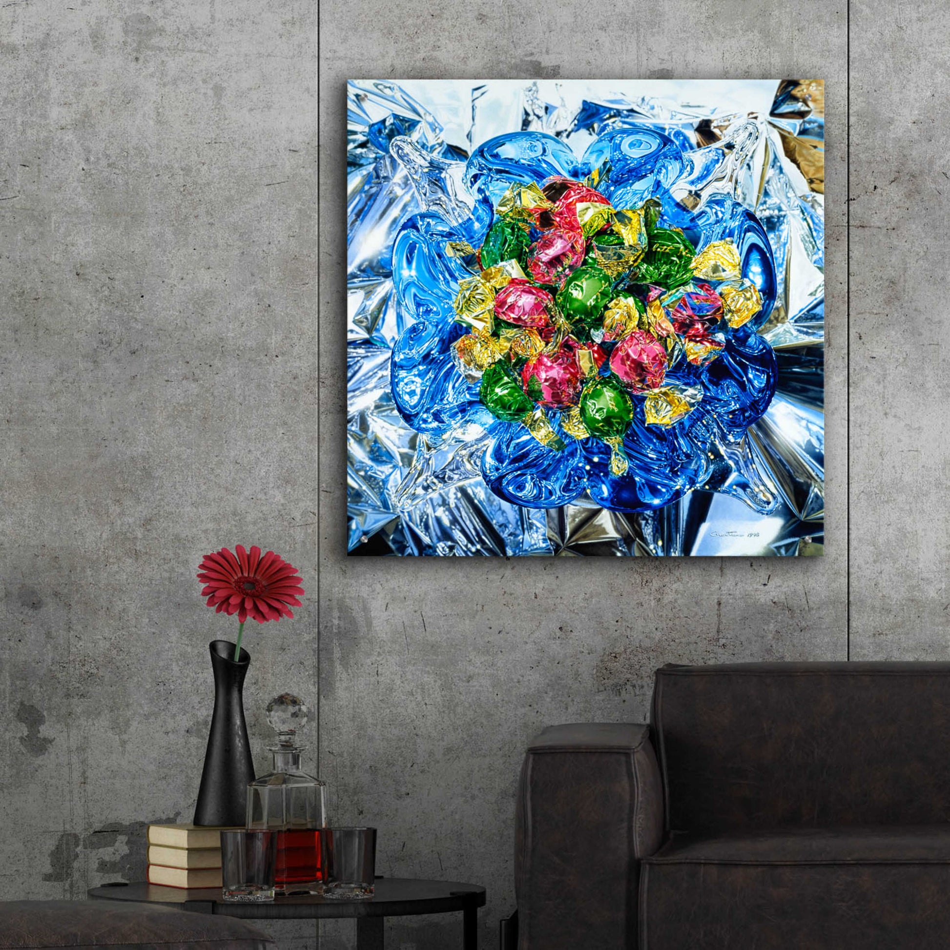 Epic Art 'Rhapsodie in Blue' by Francois Chartier, Acrylic Glass Wall Art,36x36