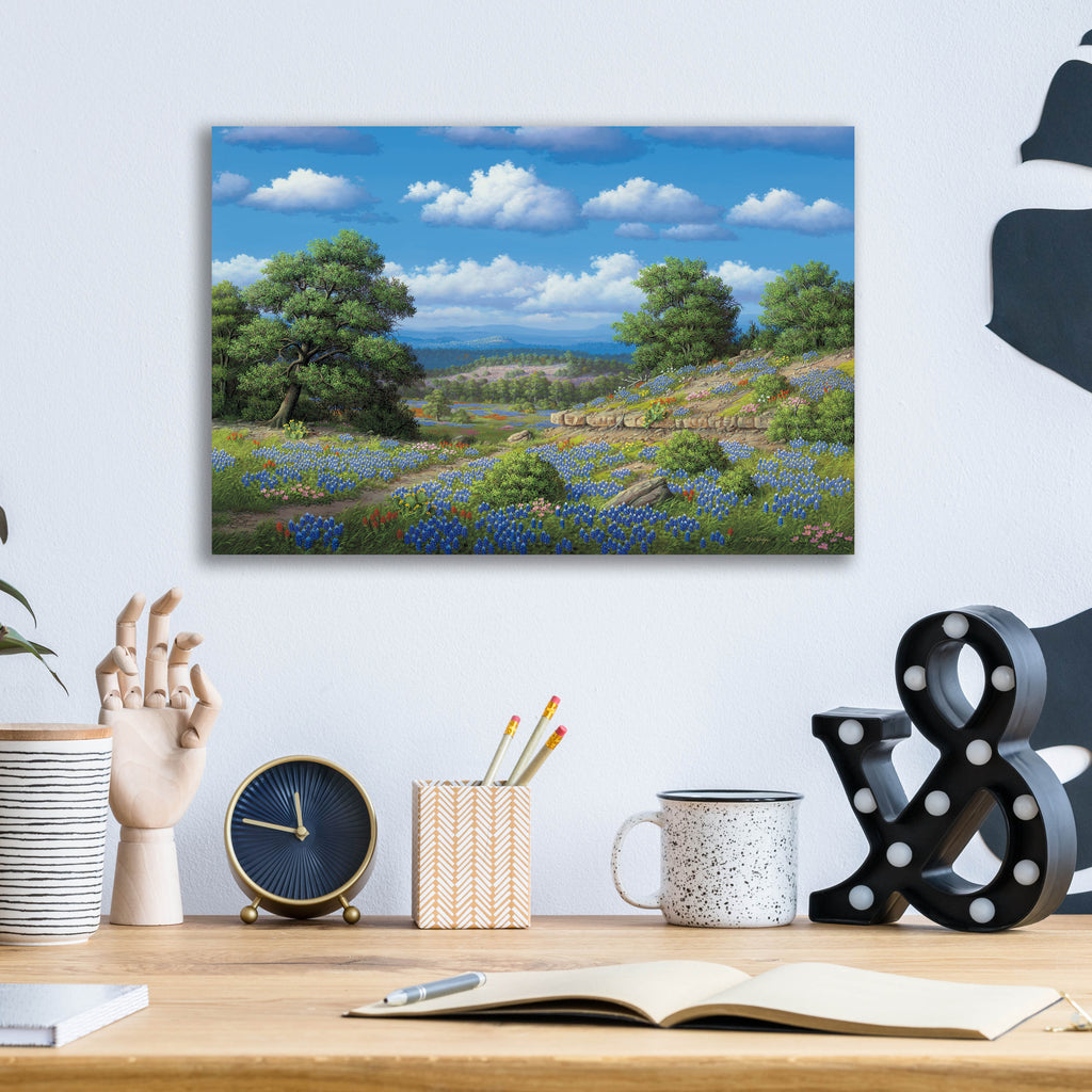 Epic Art 'Hill Country Blues' by R. Hed, Acrylic Glass Wall Art,16x12