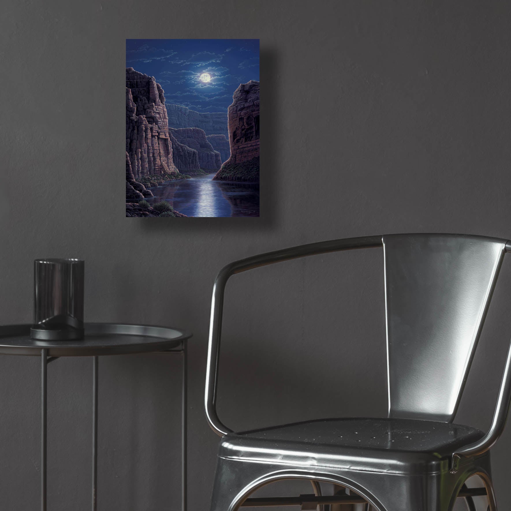 Epic Art 'Moonlit Pass' by R. Hed, Acrylic Glass Wall Art,12x16