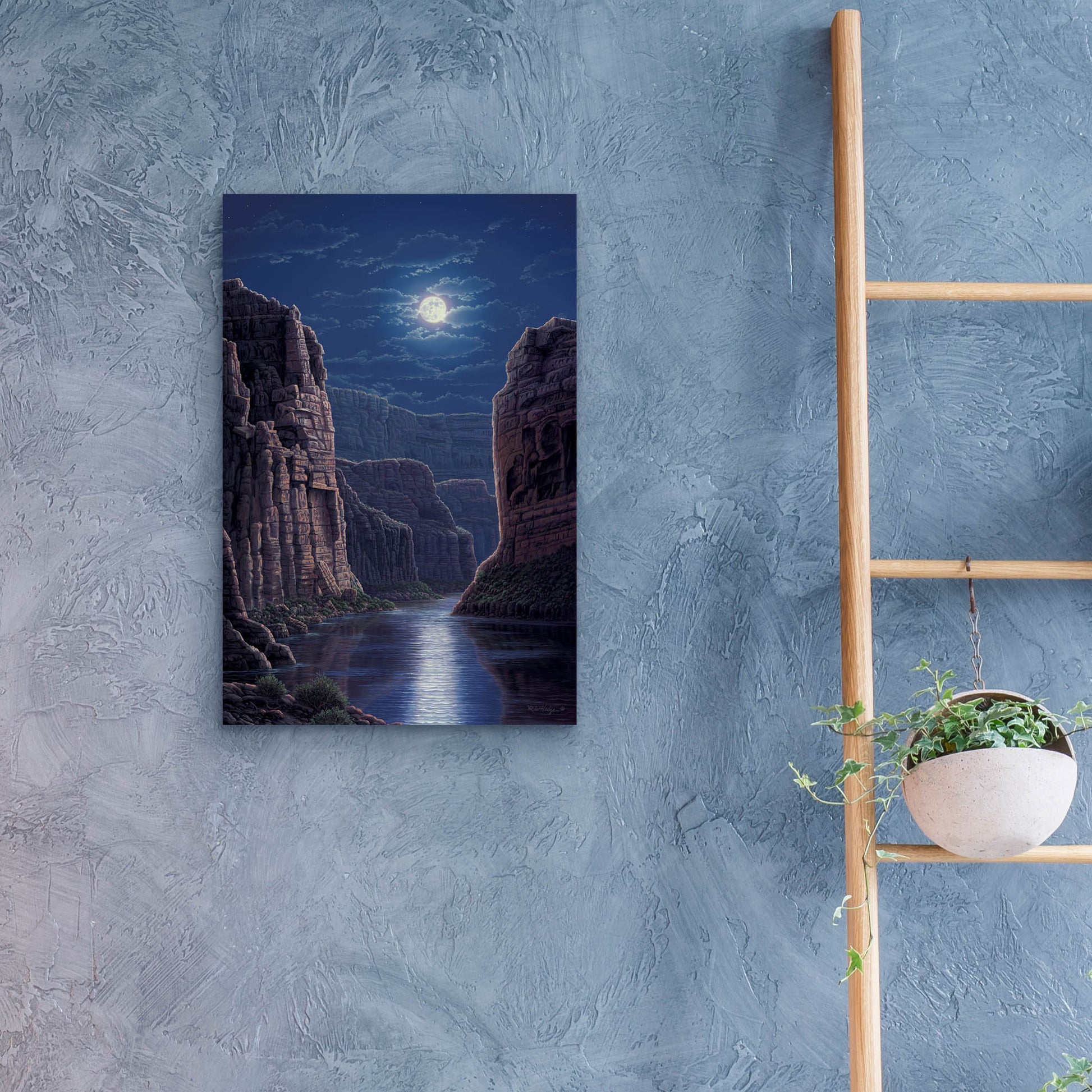 Epic Art 'Moonlit Pass' by R. Hed, Acrylic Glass Wall Art,16x24