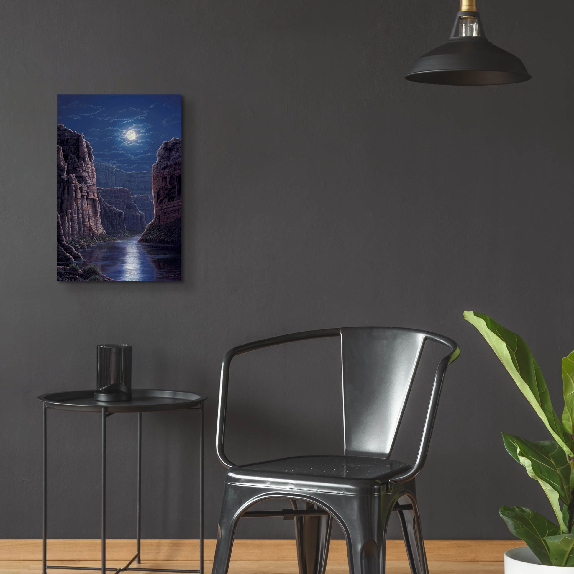 Epic Art 'Moonlit Pass' by R. Hed, Acrylic Glass Wall Art,16x24