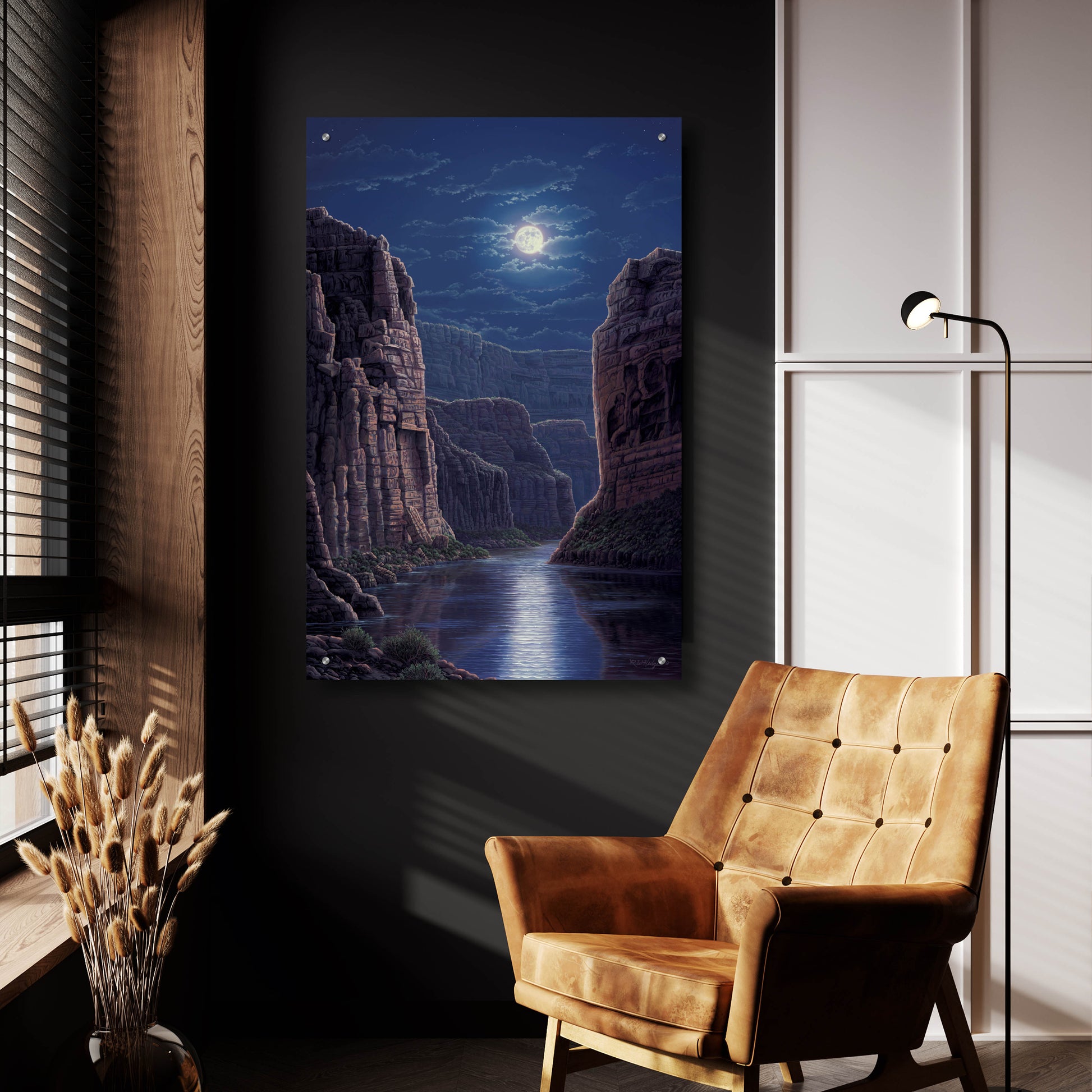 Epic Art 'Moonlit Pass' by R. Hed, Acrylic Glass Wall Art,24x36