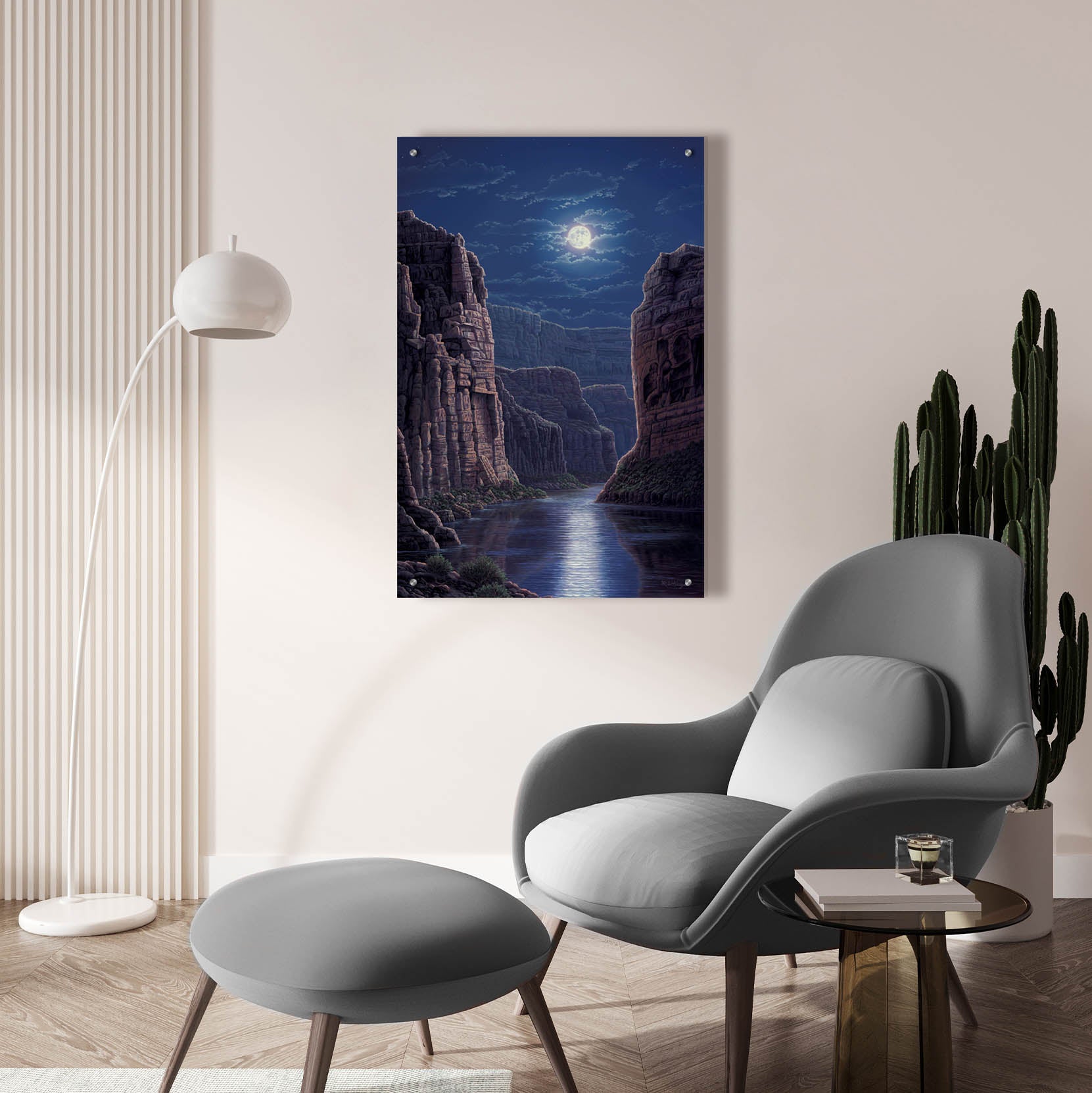 Epic Art 'Moonlit Pass' by R. Hed, Acrylic Glass Wall Art,24x36