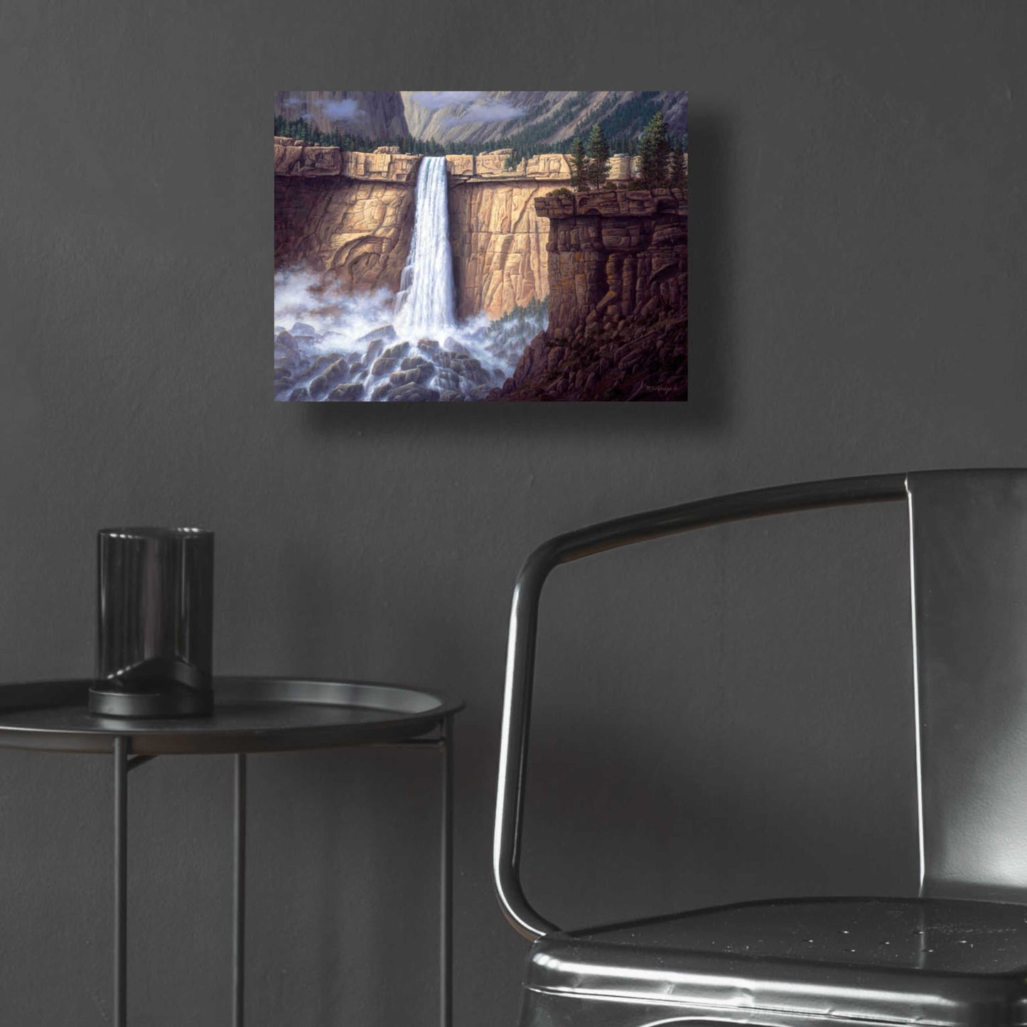 Epic Art 'Canyon Cascade' by R. Hed, Acrylic Glass Wall Art,16x12