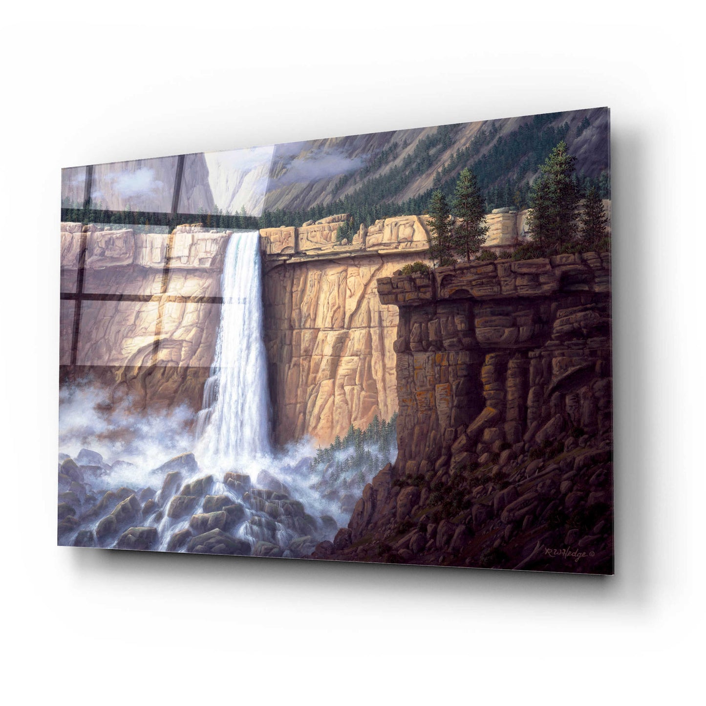 Epic Art 'Canyon Cascade' by R. Hed, Acrylic Glass Wall Art,24x16