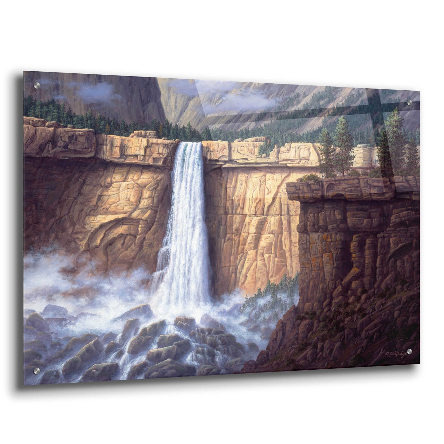 Epic Art 'Canyon Cascade' by R. Hed, Acrylic Glass Wall Art,36x24