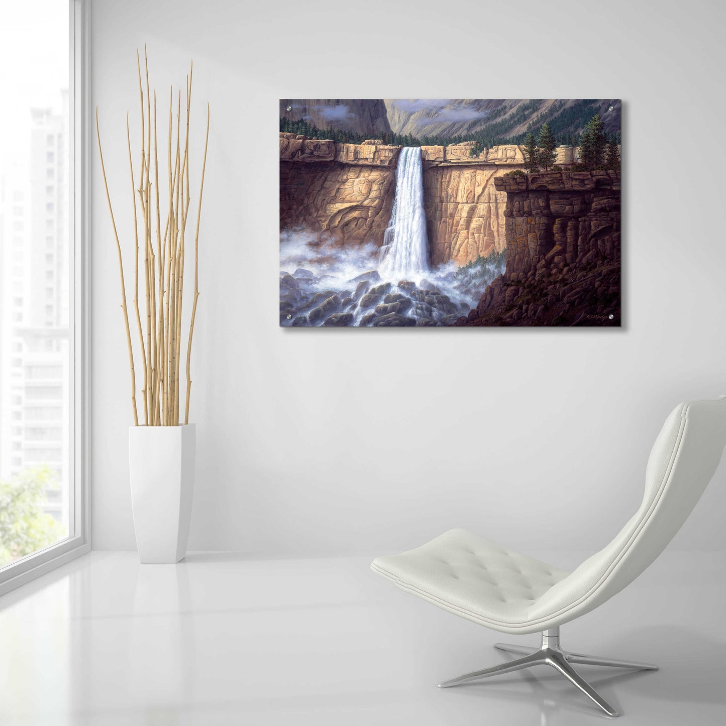 Epic Art 'Canyon Cascade' by R. Hed, Acrylic Glass Wall Art,36x24