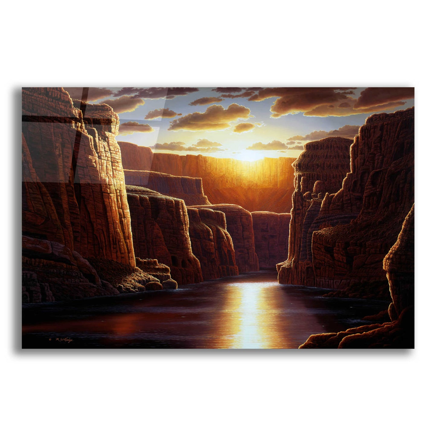 Epic Art 'Grand Sunrise' by R. Hed, Acrylic Glass Wall Art,24x16