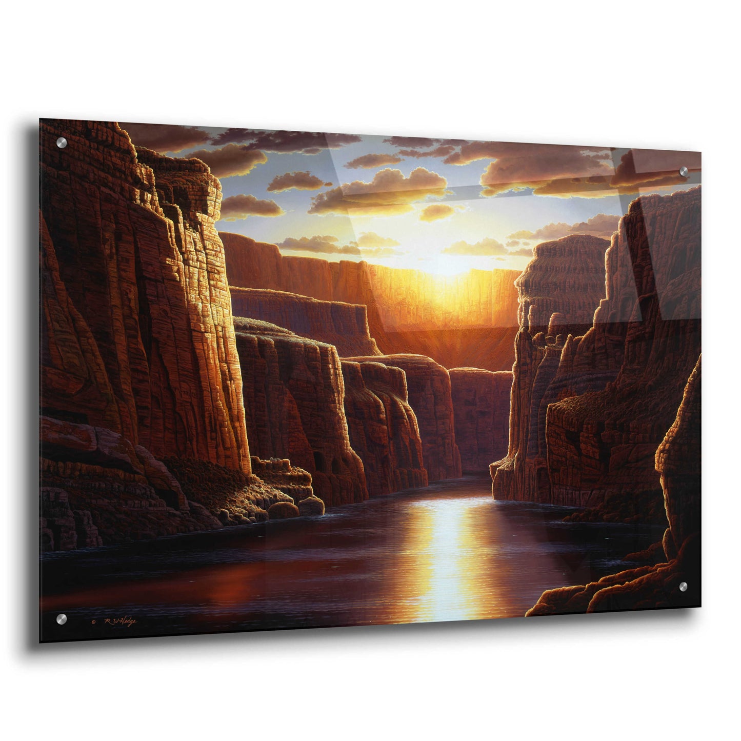 Epic Art 'Grand Sunrise' by R. Hed, Acrylic Glass Wall Art,36x24