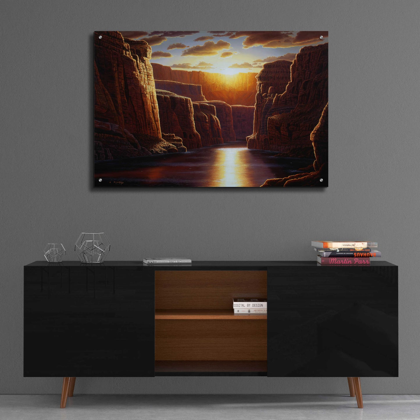 Epic Art 'Grand Sunrise' by R. Hed, Acrylic Glass Wall Art,36x24