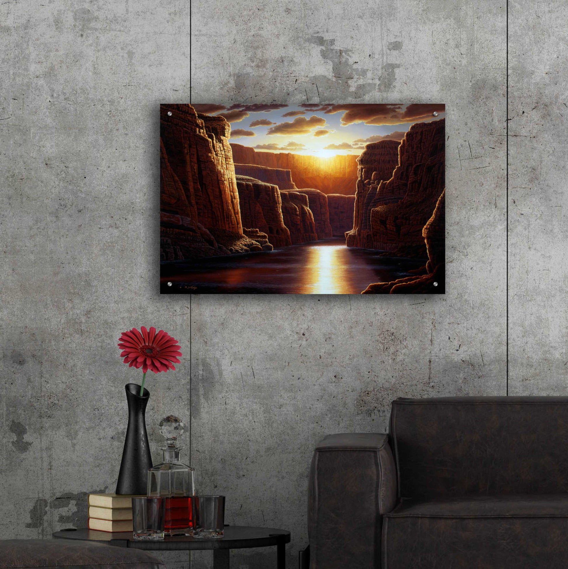 Epic Art 'Grand Sunrise' by R. Hed, Acrylic Glass Wall Art,36x24