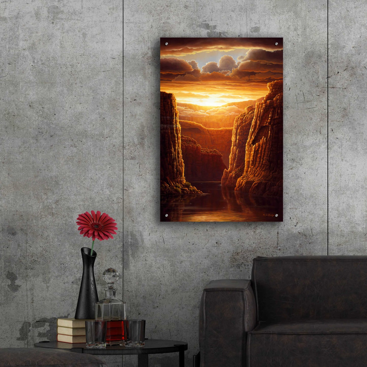 Epic Art 'Warm Reflections' by R. Hed, Acrylic Glass Wall Art,24x36