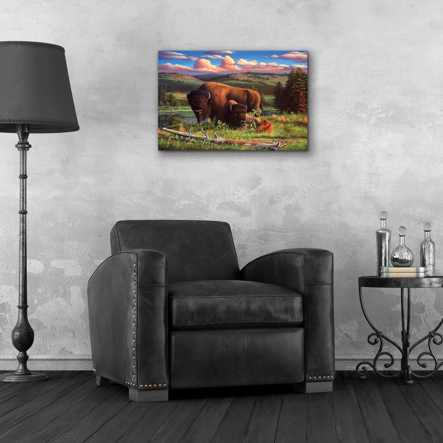 Epic Art 'Buffalo Nation' by R. Hed, Acrylic Glass Wall Art,24x16