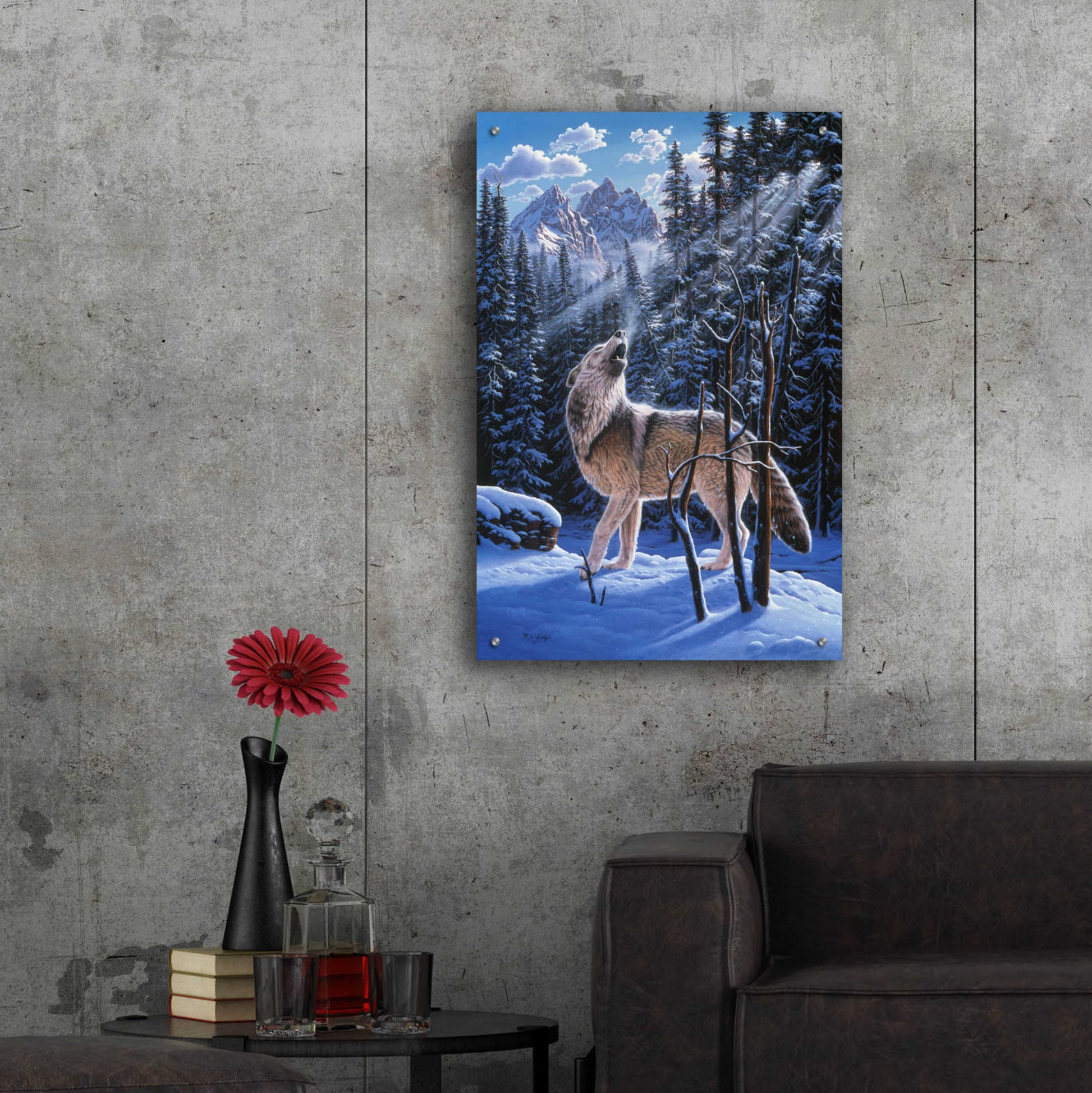 Epic Art 'In The Still Of The Tetons' by R. Hed, Acrylic Glass Wall Art,24x36