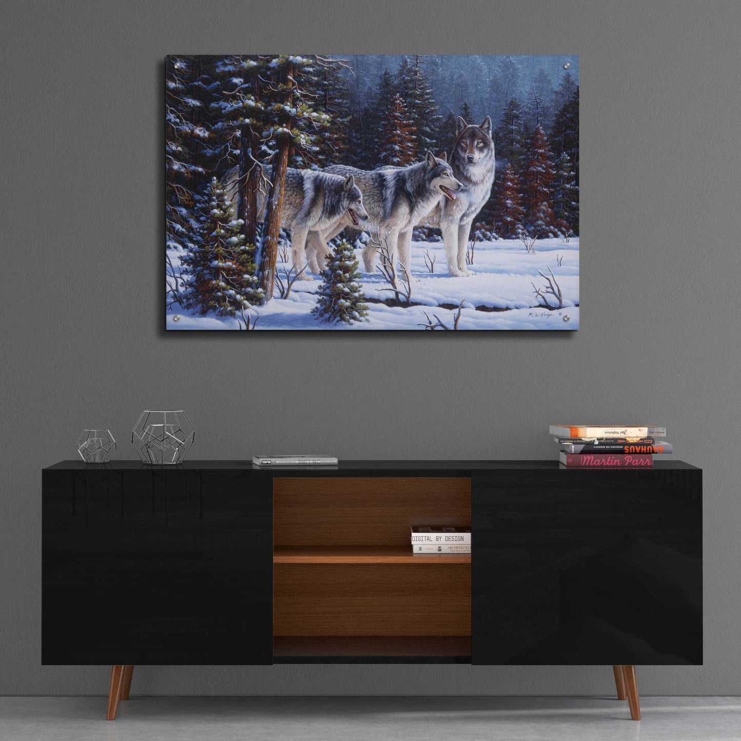 Epic Art 'Winter Coats' by R. Hed, Acrylic Glass Wall Art,36x24