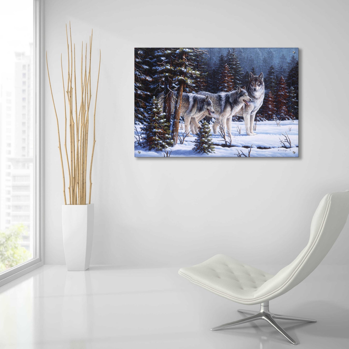 Epic Art 'Winter Coats' by R. Hed, Acrylic Glass Wall Art,36x24