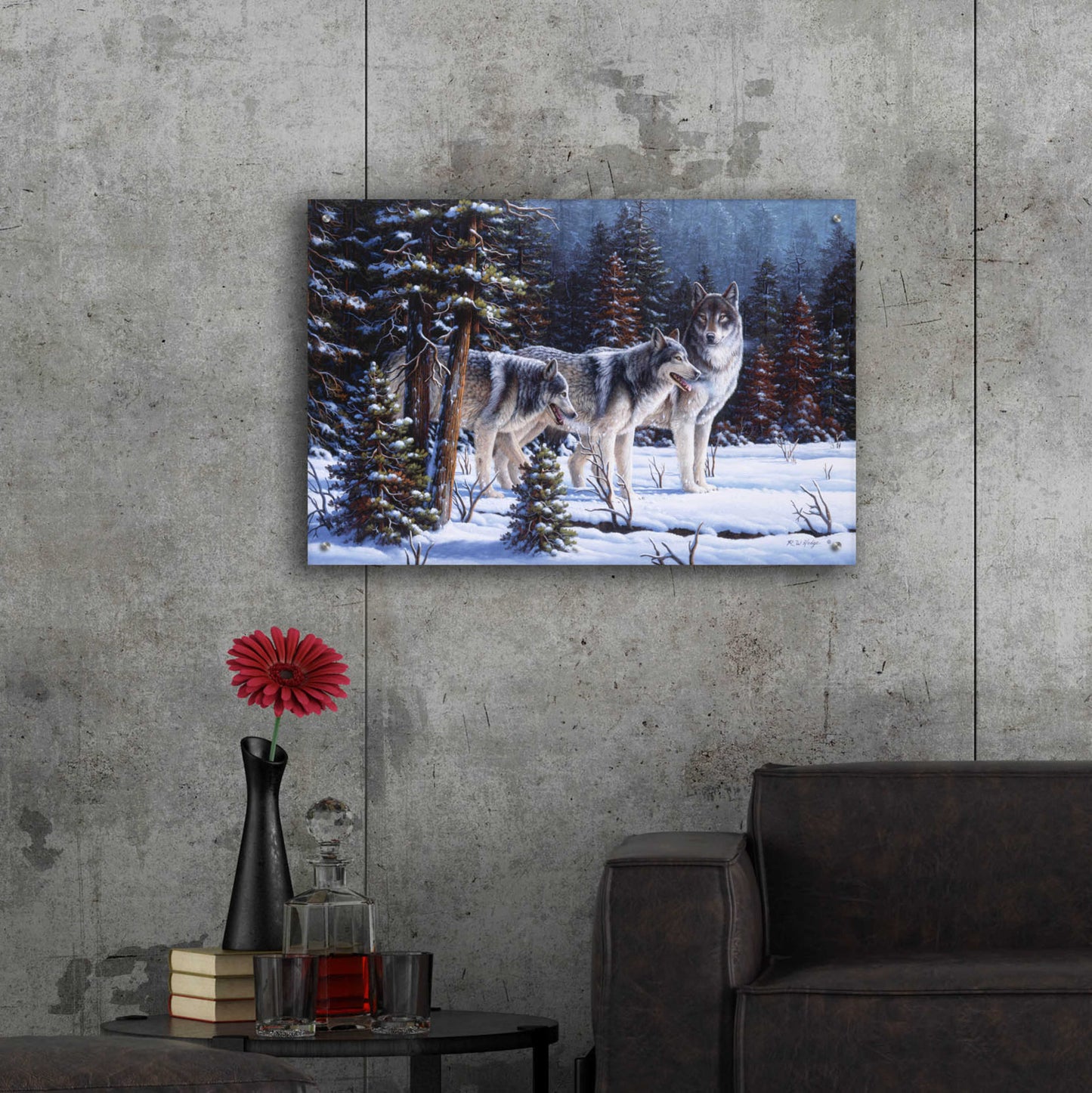 Epic Art 'Winter Coats' by R. Hed, Acrylic Glass Wall Art,36x24