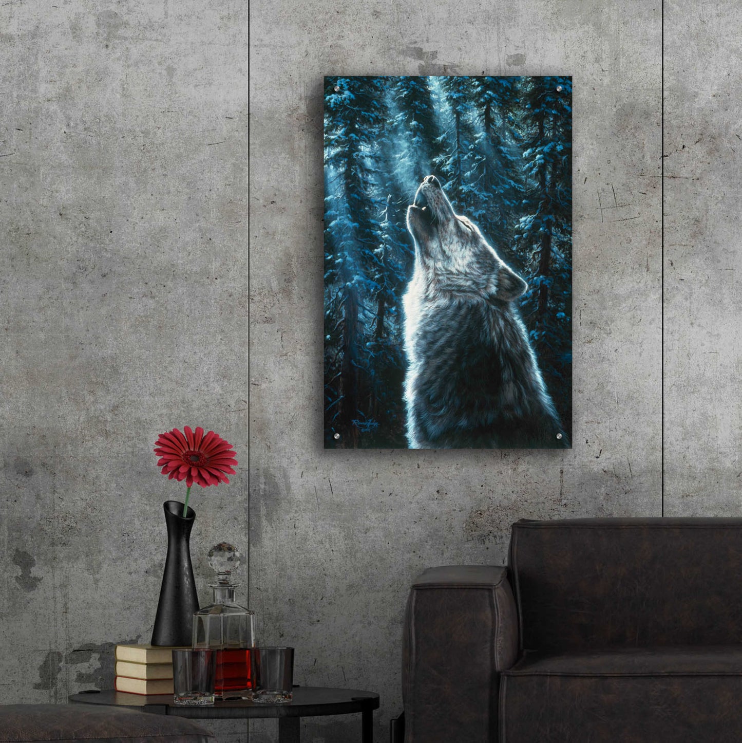 Epic Art 'Moonlight' by R. Hed, Acrylic Glass Wall Art,24x36