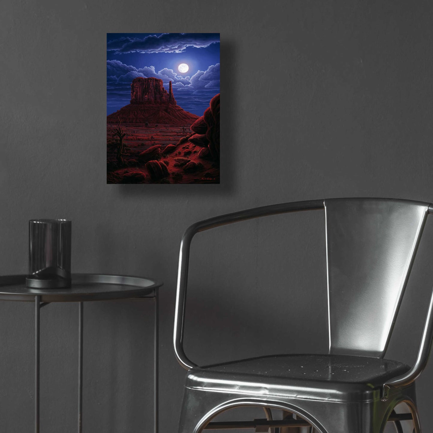 Epic Art 'Navaho Moon' by R. Hed, Acrylic Glass Wall Art,12x16