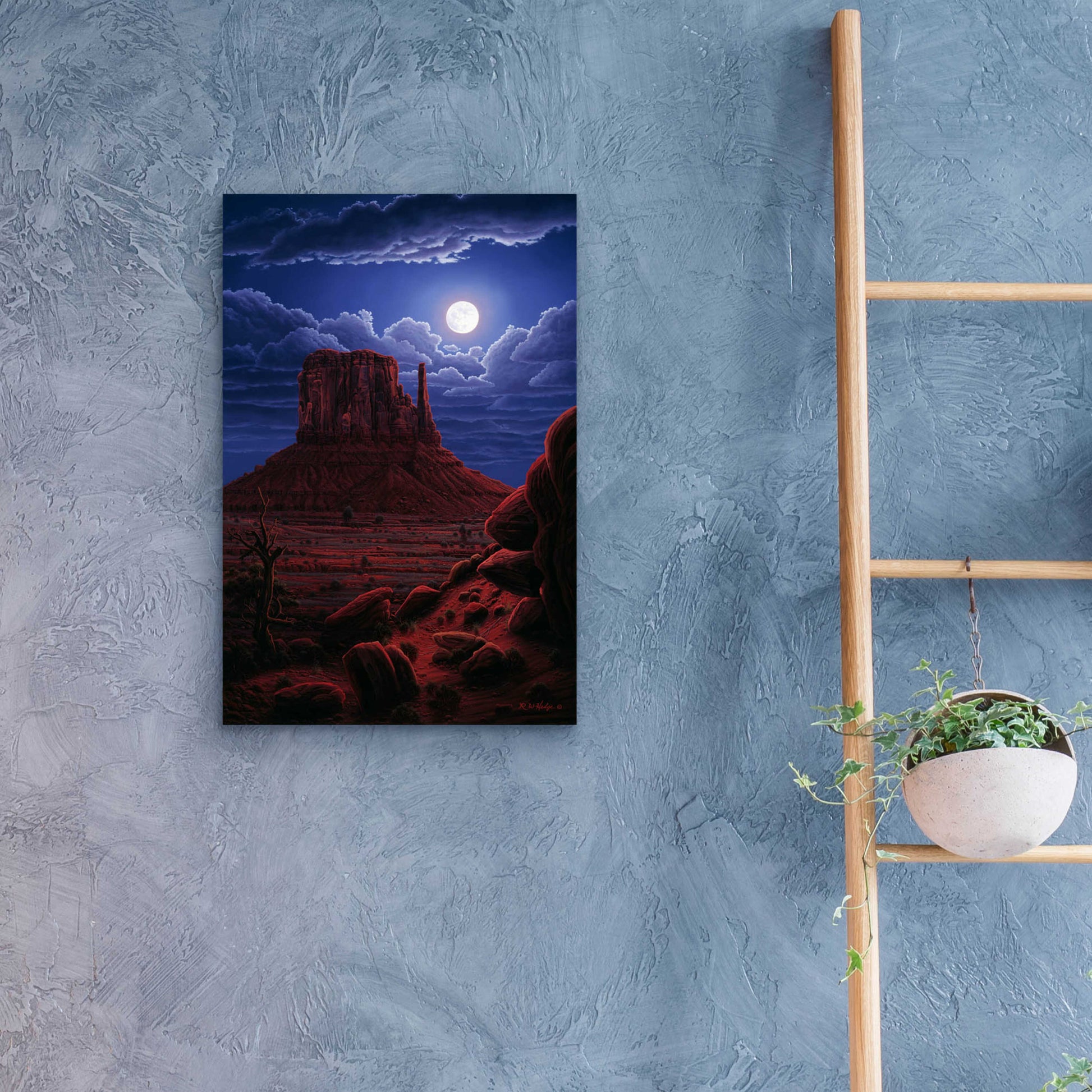 Epic Art 'Navaho Moon' by R. Hed, Acrylic Glass Wall Art,16x24