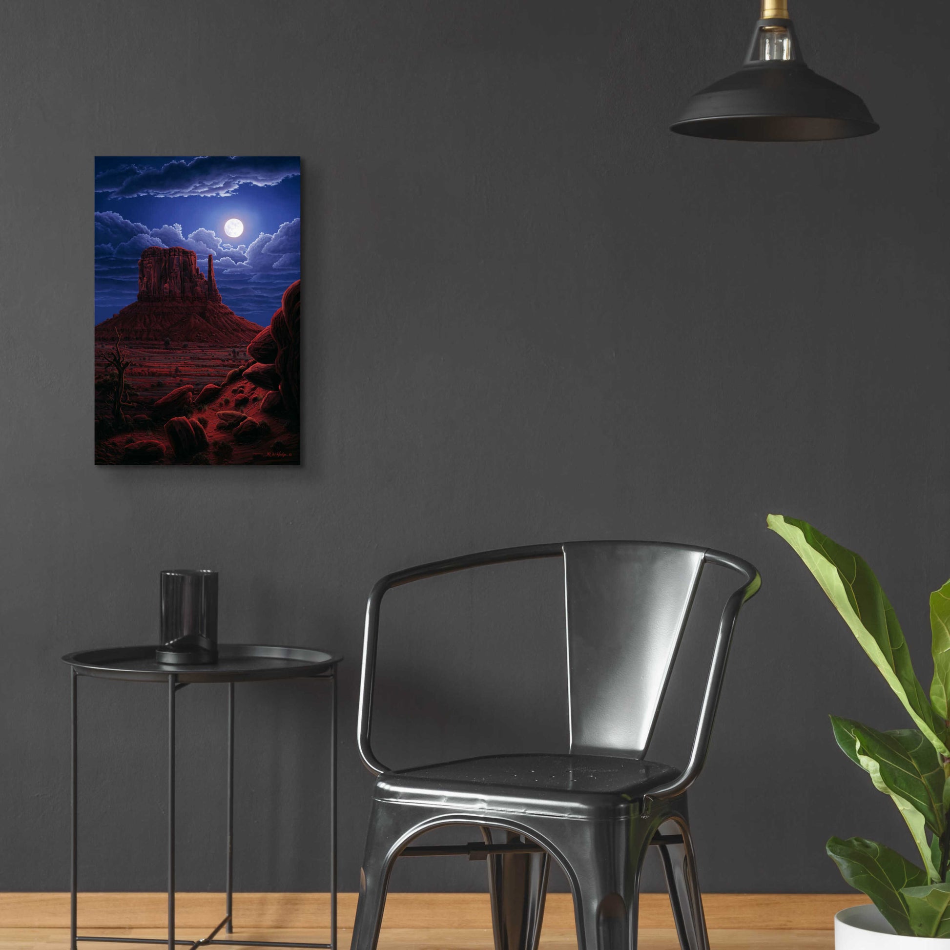 Epic Art 'Navaho Moon' by R. Hed, Acrylic Glass Wall Art,16x24