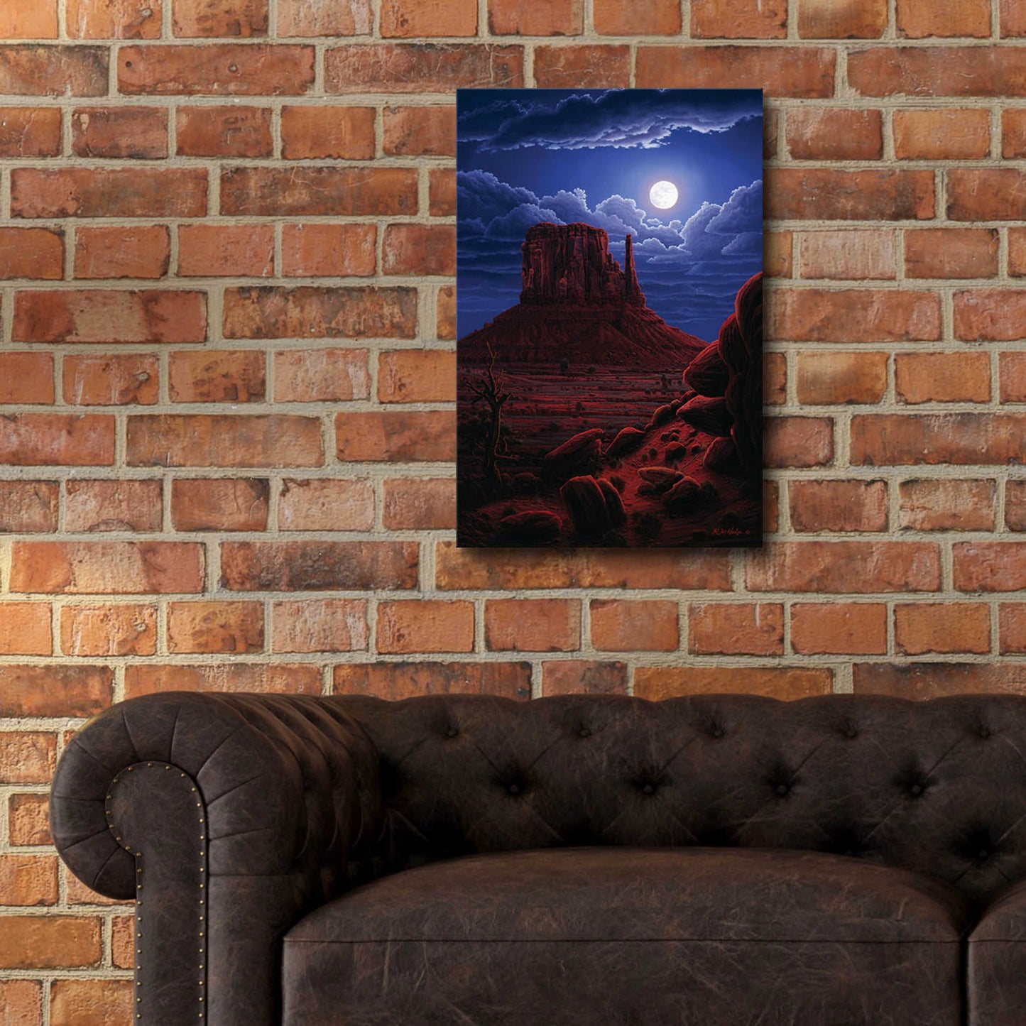 Epic Art 'Navaho Moon' by R. Hed, Acrylic Glass Wall Art,16x24