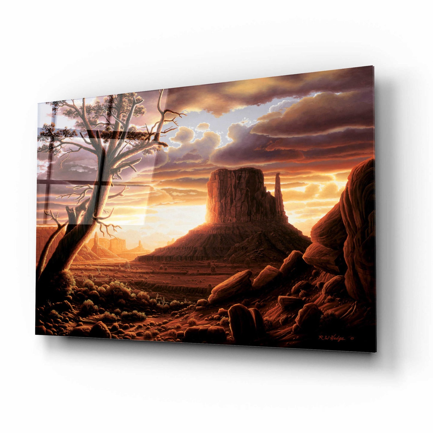 Epic Art 'The Southwest Sun' by R. Hed, Acrylic Glass Wall Art,16x12