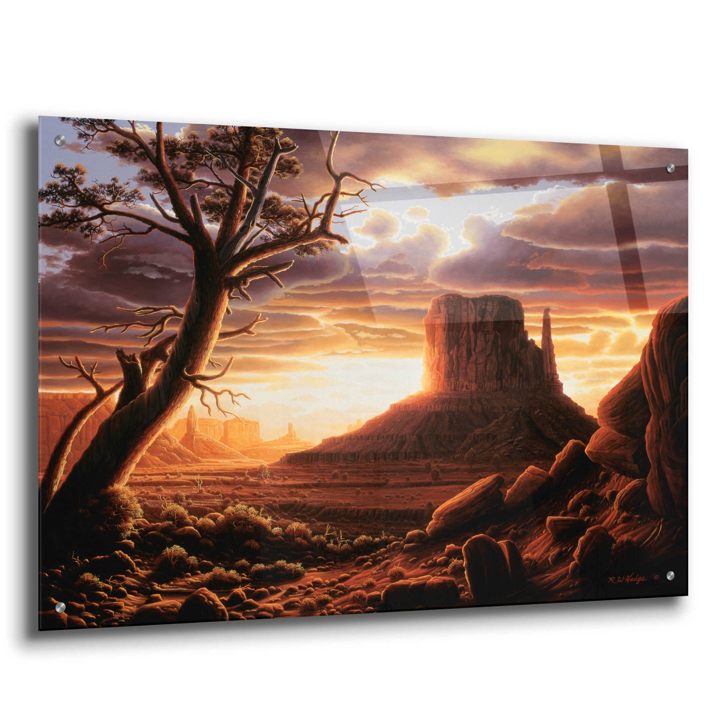 Epic Art 'The Southwest Sun' by R. Hed, Acrylic Glass Wall Art,36x24